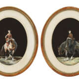 A PAIR OF FRENCH DECOUPAGE EQUESTRIAN PORTRAIT PRINTS - photo 1