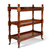 A LATE VICTORIAN WALNUT AND MAHOGANY THREE-TIER DUMBWAITER - photo 2