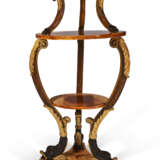 A NORTH EUROPEAN WALNUT, EBONIZED AND PARCEL-GILT ETAGERE - photo 2