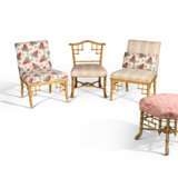 AN ASSEMBLED SET OF VICTORIAN SIMULATED BAMBOO SEAT FURNITURE - photo 1