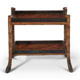 A RECTANGULAR JAPANNED AND PARQUERTY BAMBOO TIERED TRAY-TABLE - photo 2