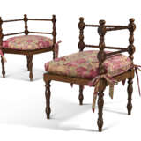 A PAIR OF LATE VICTORIAN/AESTHETIC MAHOGANY AND WALNUT CANED CORNER CHAIRS - photo 2