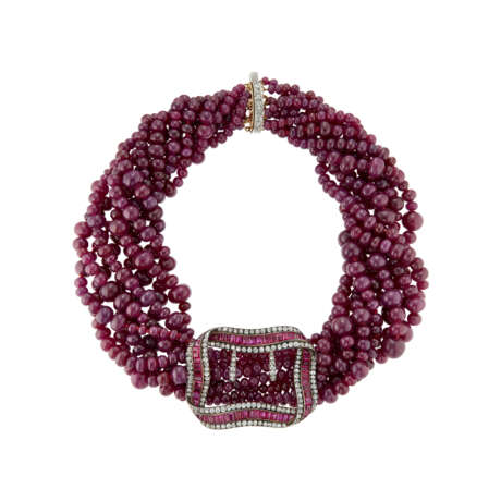 RUBY AND DIAMOND TORSADE NECKLACE - Foto 1