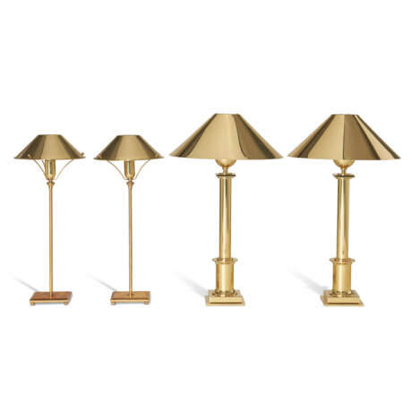 TWO PAIRS OF BRASS TABLE LAMPS - photo 1