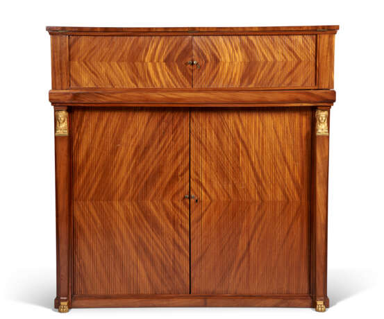 AN EMPIRE GILT-BRONZE MOUNTED MAHOGANY BUREAU A PUPITIRE - photo 1