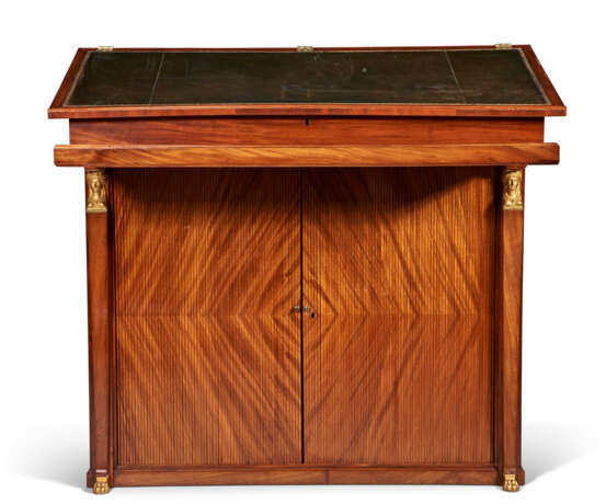 AN EMPIRE GILT-BRONZE MOUNTED MAHOGANY BUREAU A PUPITIRE - photo 3