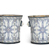 A LARGE PAIR OF FRENCH ENAMEL JARDINIERES - photo 1