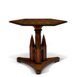 A CENTRAL EUROPEAN FRUITWOOD, EBONY, AND AMBOYNA GAMES TABLE - фото 2