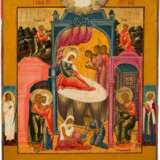 AN ICON SHOWING THE NATIVITY OF THE MOTHER OF GOD - photo 1