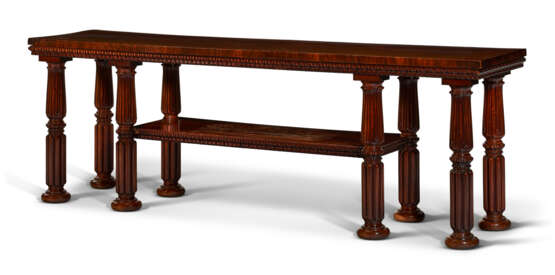 A GEORGE IV MAHOGANY SERVING TABLE AND COLLECTED BAR SERVICE - фото 3