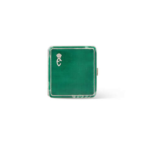 AN AUSTRIAN SILVER AND GUILLOCHE ENAMEL CIGARETTE CASE - фото 1