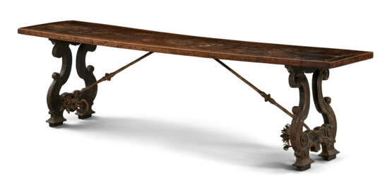 AN ITALIAN WALNUT REFECTORY TABLE - photo 1