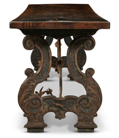 AN ITALIAN WALNUT REFECTORY TABLE - photo 4