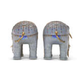 A PAIR OF LARGE CHINESE CLOISONN&#201; ENAMEL FIGURES OF ELEPHANTS - фото 5