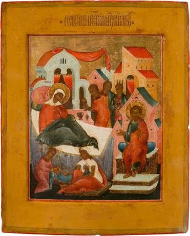 AN ICON SHOWING THE NATIVITY OF THE MOTHER OF GOD - фото 1
