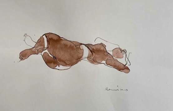 Serhiy Reznichenko Watercolor Nude Sketch 21st Century Paper 21th century - photo 1