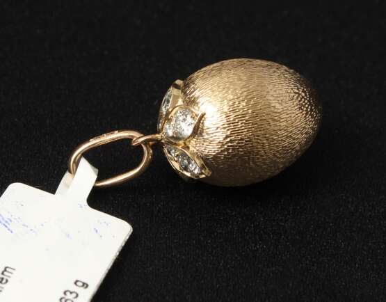 Golden pendant with diamonds Gold Antiquity 21th century - photo 1