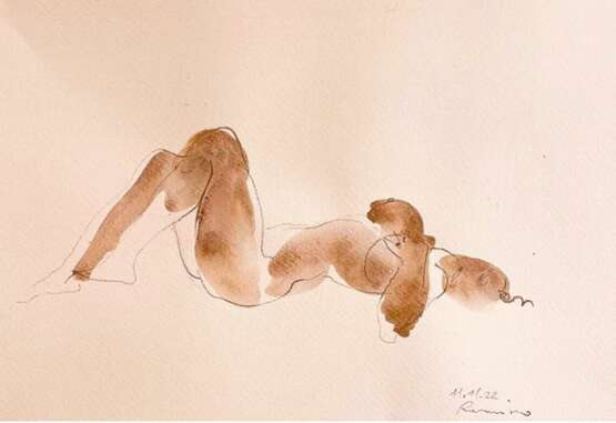 Serhiy Reznichenko Watercolor Nude Sketch 21st Century Paper 21th century - photo 3