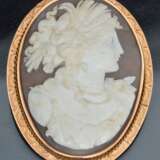 Gold brooch Cameo Gold Early 20th century - photo 1