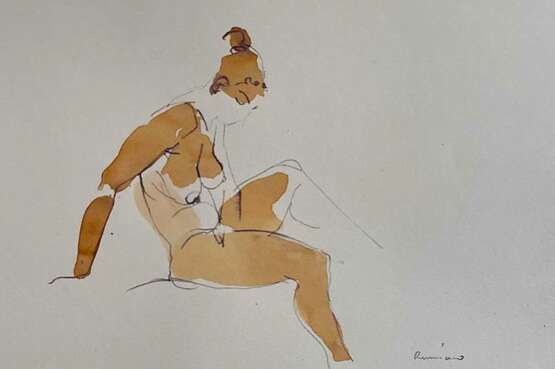 Serhiy Reznichenko Watercolor Nude Sketch 21st Century Paper 21th century - photo 3