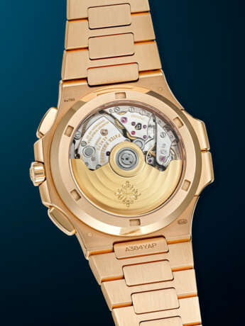 PATEK PHILIPPE, SOUGHT AFTER PINK GOLD FLYBACK CHRONOGRAPH DUAL TIME 'NAUTILUS', REF. 5990/1R-001 - фото 3