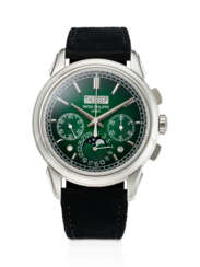 PATEK PHILIPPE, VIBRANT PLATINUM PERPETUAL CALENDAR CHRONOGRAPH WRISTWATCH, REF. 5270P-014