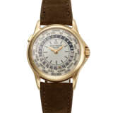 PATEK PHILIPPE, RARE PINK GOLD WORLD TIME WRISTWATCH, WITH PROTOTYPE DIAL, REF. 5110R - фото 1