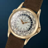 PATEK PHILIPPE, RARE PINK GOLD WORLD TIME WRISTWATCH, WITH PROTOTYPE DIAL, REF. 5110R - фото 2