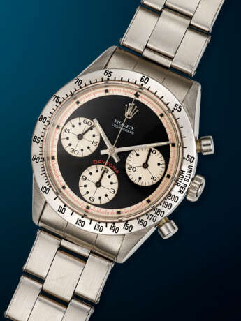 ROLEX, STAINLESS STEEL CHRONOGRAPH 'DAYTONA', WITH BLACK 'PAUL NEWMAN' DIAL, REF. 6239 - Foto 2