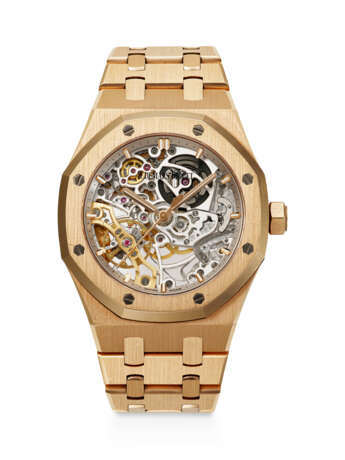 AUDEMARS PIGUET, PINK GOLD 'ROYAL OAK DOUBLE BALANCE WHEEL OPENWORKED', REF. 15467OR - photo 1