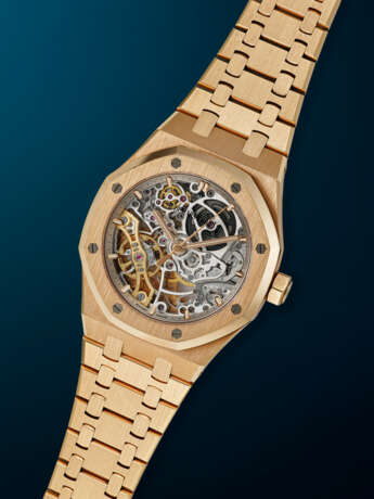 AUDEMARS PIGUET, PINK GOLD 'ROYAL OAK DOUBLE BALANCE WHEEL OPENWORKED', REF. 15467OR - photo 2