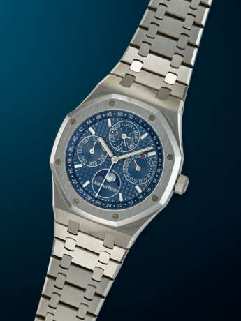 AUDEMARS PIGUET, COVETED STAINLESS STEEL PERPETUAL CALENDAR 'ROYAL OAK', WITH MOON PHASES, REF. 26574ST - photo 2