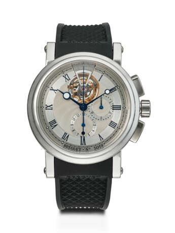 BREGUET, RARE PLATINUM TOURBILLON CHRONOGRAPH 'HORLOGER DE LA MARINE', REF. 5837 - photo 1