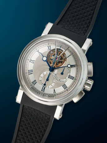 BREGUET, RARE PLATINUM TOURBILLON CHRONOGRAPH 'HORLOGER DE LA MARINE', REF. 5837 - photo 2