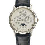 BLANCPAIN, RARE LIMITED EDITION PLATINUM PERPETUAL CALENDAR 'VILLERET', WITH MOON PHASES, NO. 70/201, REF. 6057-3442-55B - фото 1