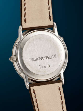 BLANCPAIN, WHITE GOLD PERPETUAL CALENDAR WRISTWATCH, WITH MOON PHASES, REF. 3595 - photo 3