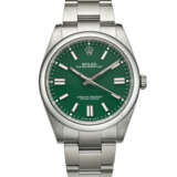 ROLEX, STAINLESS STEEL ‘OYSTER PERPETUAL’, WITH GREEN DIAL, REF. 124300 - photo 1