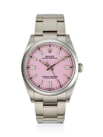 ROLEX, STAINLESS STEEL 'OYSTER PERPETUAL', WITH PINK DIAL, REF. 126000 - photo 1