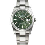 ROLEX, STAINLESS STEEL 'DATEJUST', WITH GREEN PALM MOTIF DIAL, REF. 126200 - photo 1