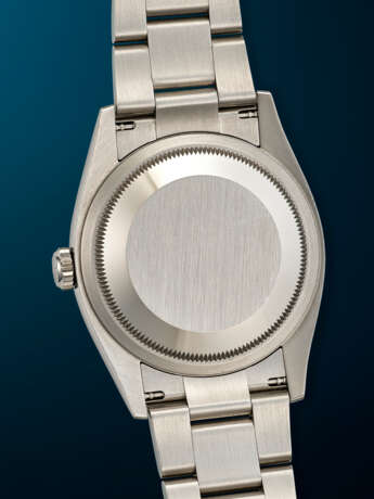 ROLEX, STAINLESS STEEL 'DATEJUST', WITH GREEN PALM MOTIF DIAL, REF. 126200 - photo 3