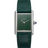 CARTIER, STAINLESS STEEL QUARTZ 'TANK MUST', WITH GREEN DIAL, REF. WSTA0056 - photo 1