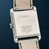 CARTIER, STAINLESS STEEL QUARTZ 'TANK MUST', WITH GREEN DIAL, REF. WSTA0056 - photo 3