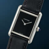 CARTIER, STAINLESS STEEL QUARTZ 'TANK MUST', WITH BLACK DIAL, REF. WSTA0072 - photo 2