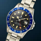 ROLEX, STAINLESS STEEL DUAL TIME 'GMT-MASTER', SO-CALLED 'BLUEBERRY', REF. 1675 - photo 2