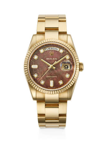 ROLEX, YELLOW GOLD AND DIAMOND-SET 'DAY-DATE', WITH JUBILEE MOTHER-OF-PEARL DIAL, REF. 118238 - photo 1