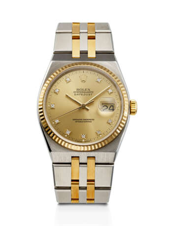 ROLEX, STAINLESS STEEL, YELLOW GOLD AND DIAMOND-SET 'OYSTERQUARTZ DATEJUST', REF. 17013 - Foto 1