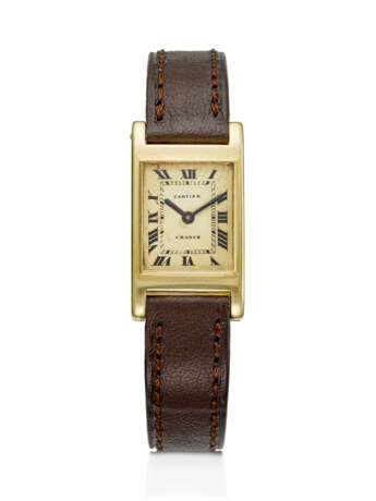 CARTIER, RARE YELLOW GOLD 'TANK DUOPLAN', WITH 'EAGLE BEAK' LUGS - фото 1