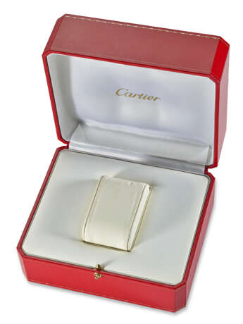 CARTIER, WHITE GOLD AND ENAMEL 'TANK RECTANGULAIRE A PATTES VIS ARMURIER' - фото 5