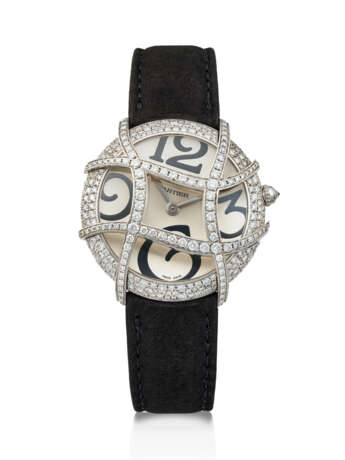 CARTIER, WHITE GOLD AND DIAMOND-SET QUARTZ 'RONDE FOLLE', REF. 2991 - фото 1