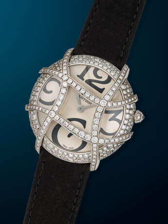 CARTIER, WHITE GOLD AND DIAMOND-SET QUARTZ 'RONDE FOLLE', REF. 2991 - фото 2